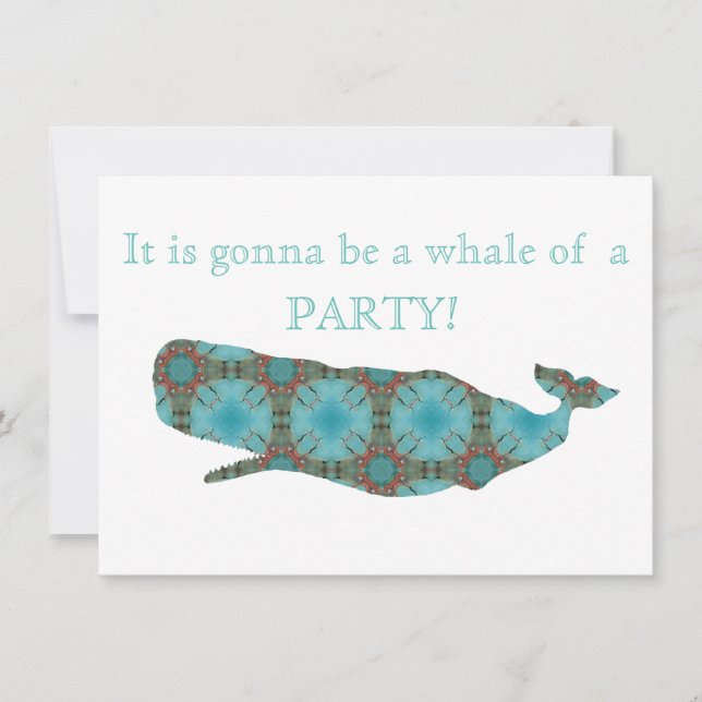  A Whale Of A Party Invitation (Front)