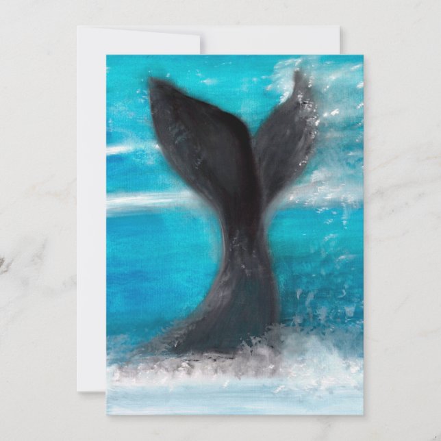 A Whale's Tail  Invitation (Front)