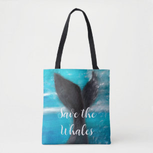 A Whale's Tail - Save the Whales Tote Bag