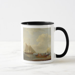 A Wherry Taking Passengers out to Two Anchored Pac Mug