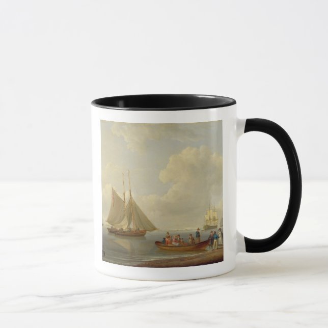 A Wherry Taking Passengers out to Two Anchored Pac Mug (Right)