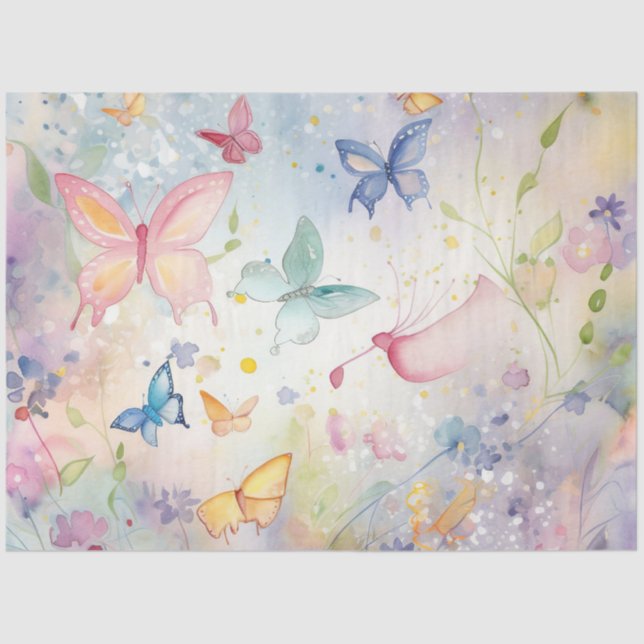 A Whimsical Butterfly Series Design 8 Tissue Paper (Front)
