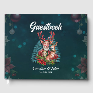 A whimsical Christmas illustration, Guest Book