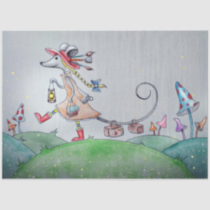 A Whimsical Mouse Artiste Tissue Paper