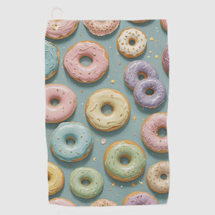 A Whimsical Pastel Donut Dream Golf Towel
