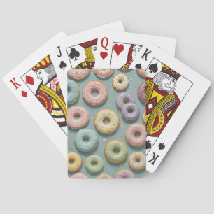 A Whimsical Pastel Donut Dream Playing Cards