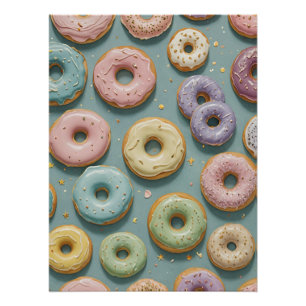 A Whimsical Pastel Donut Dream Poster