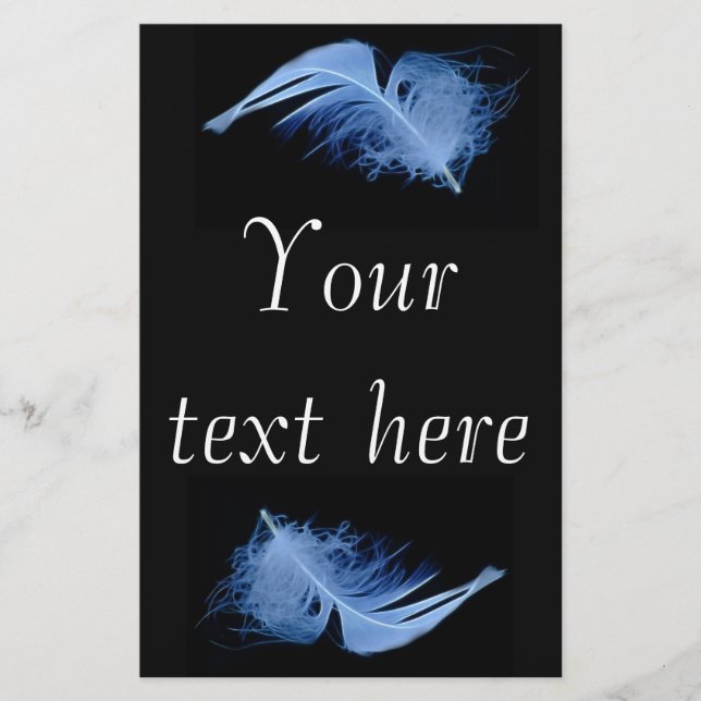 A whisper of a feather stationery (Front)