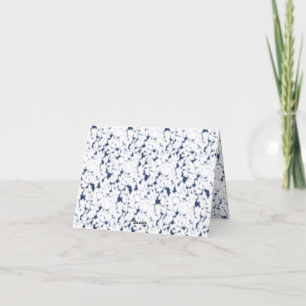 a white and blue background with a pattern thank you card