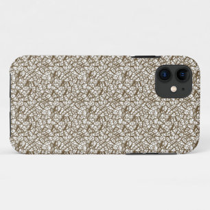 a white and brown background with small brown dots iPhone 11 case