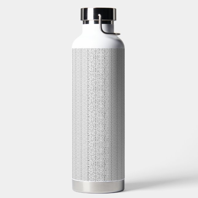 a white and grey wallpaper with a pattern on it water bottle (Left)