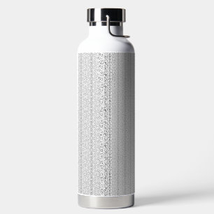a white and grey wallpaper with a pattern on it water bottle