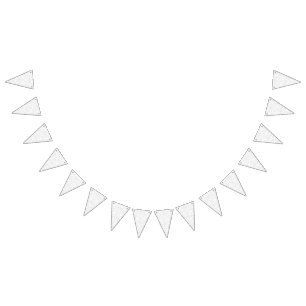 A white background displaying a playful arrangemen bunting