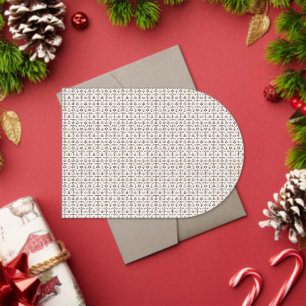 a white background with a brown pattern on it acrylic invitations