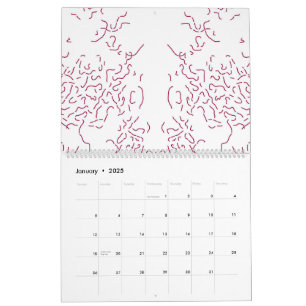 a white background with a lot of red lines calendar