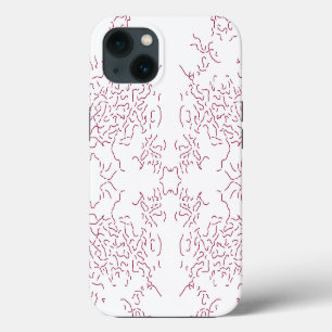 a white background with a lot of red lines iPhone 13 case