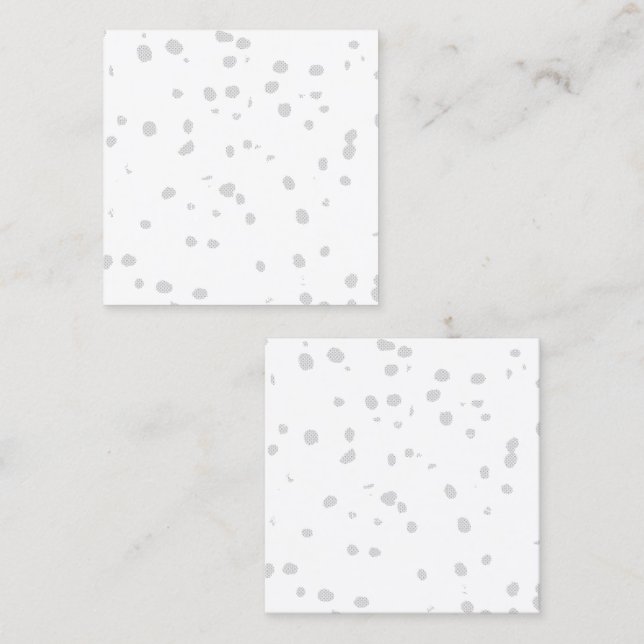 a white background with a lot of small dots calling card (Front/Back)