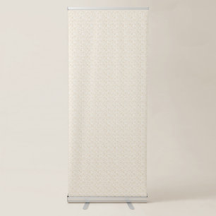 a white background with a pattern of small dots retractable banner
