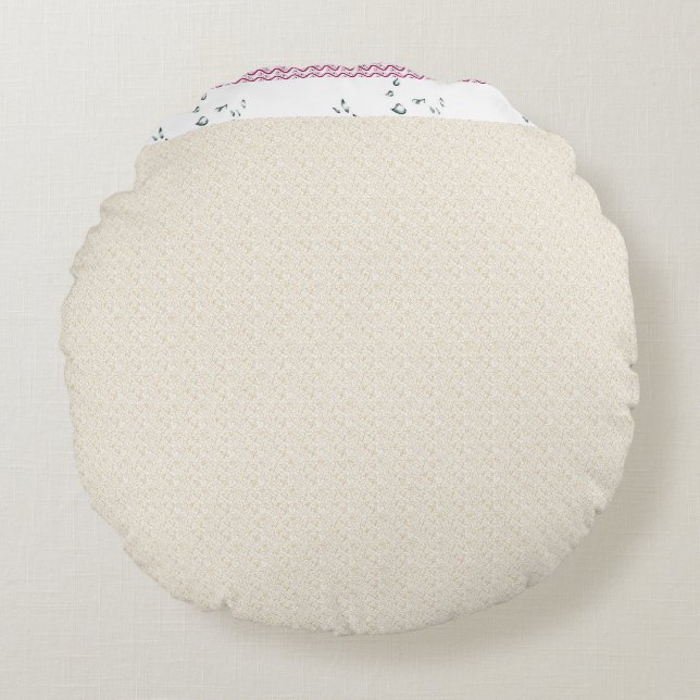 a white background with a pattern of small dots round cushion (Front)