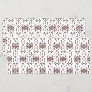 a white background with a red pattern on it menu