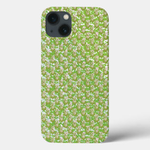 a white background with brown dots on it iPhone 13 case