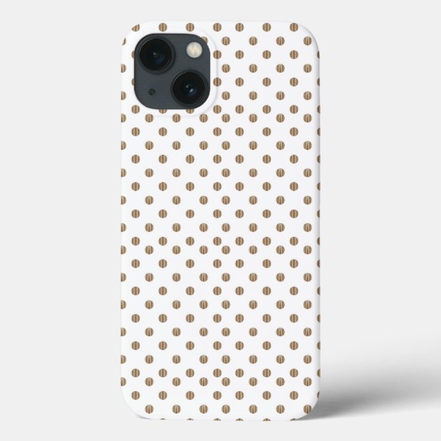 a white background with brown polka dots Case-Mate iPhone case (Back)