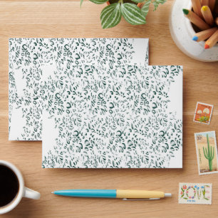 a white background with lots of drops of water envelope