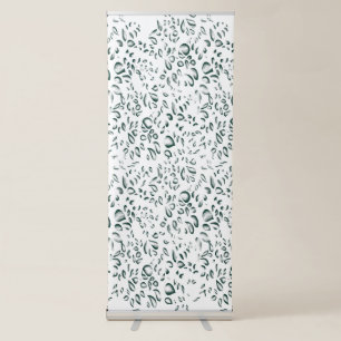 a white background with lots of drops of water retractable banner