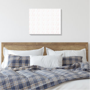a white background with pink leaves on it canvas print