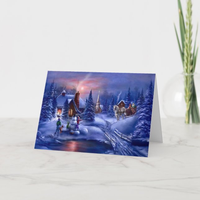 A White Christmas Holiday Card (Front)