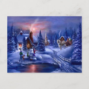 A White Christmas Holiday Postcard