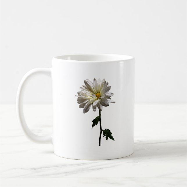 A White Daisy Coffee Mug (Left)