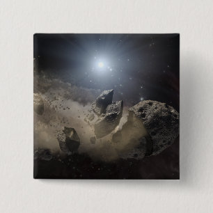 A white dwarf star 15 cm square badge