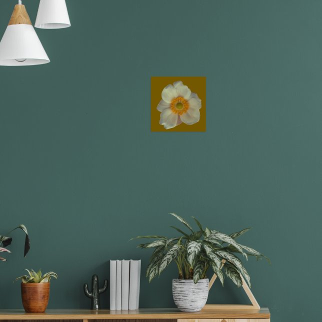 A white flower poster (Living Room 1)