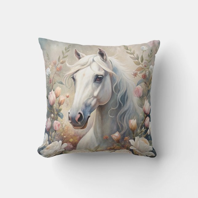 A White Horse  Cushion (Front)