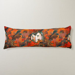 A White House & Autumn Trees Body Cushion