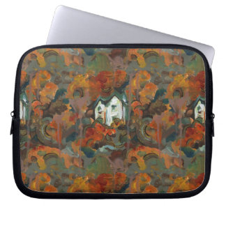 A White House & Autumn Trees Laptop Sleeve