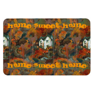 A White House & Autumn Trees Magnet