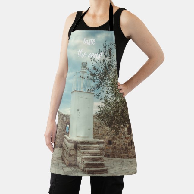 A White Lighthouse and an Olive Tree Apron (Insitu)