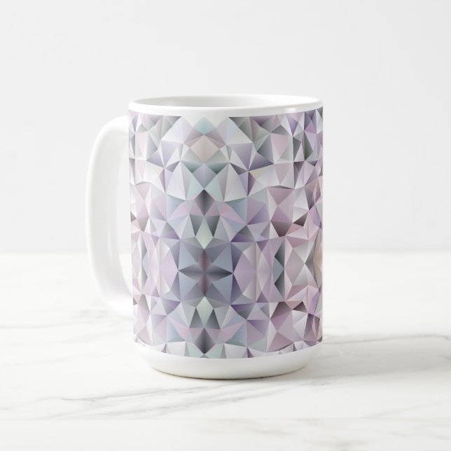 A white mug on a marble surface  (Front Left)