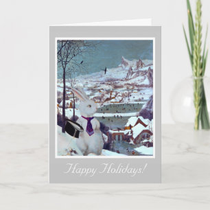 A White Rabbit Christmas - Vintage Art Card