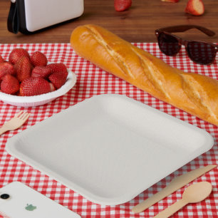A white shape optimised in design, showcasing clea paper plate
