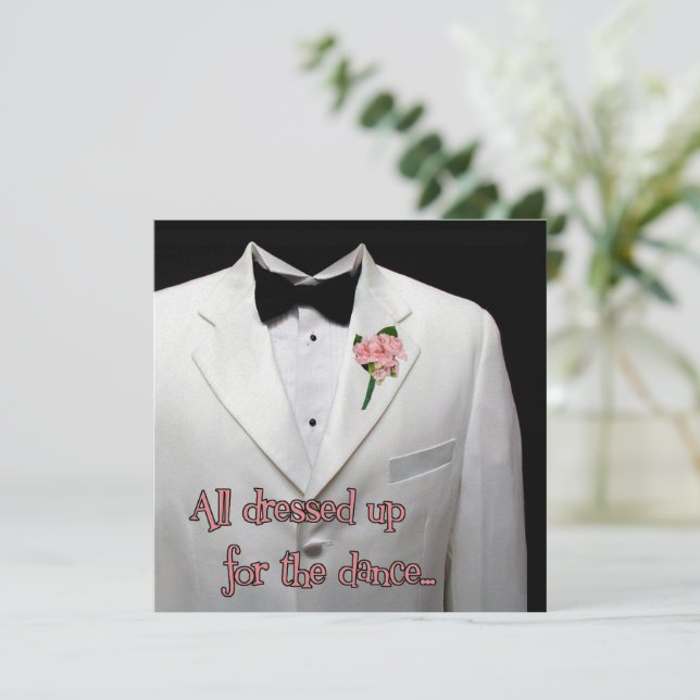 A White Sport Coat Invitation (Standing Front)