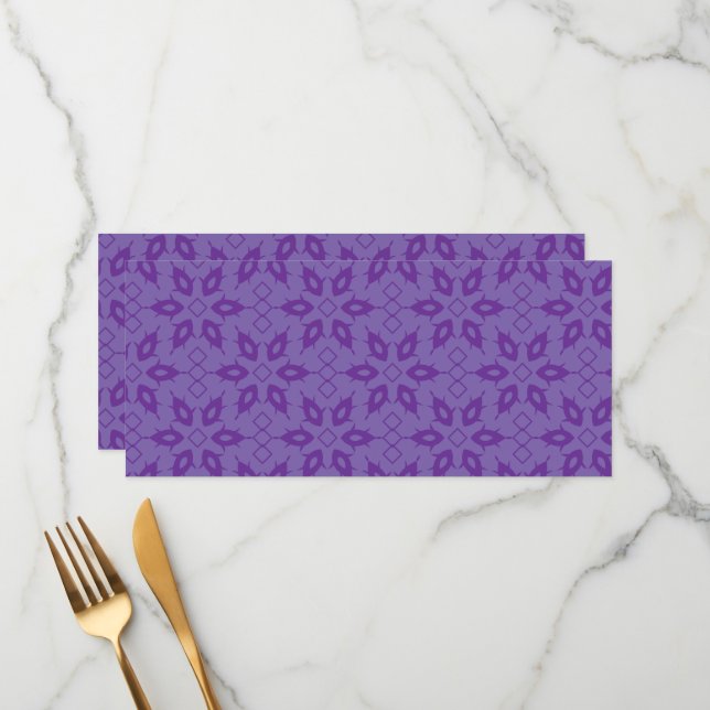A white wrapping paper with a repeating pattern of menu (Front/Back In Situ)