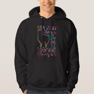 A Whole Llama Learning Going On Back To School Tea Hoodie