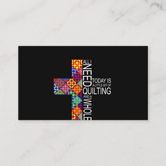 A Whole Lot Of Jesus And Quilting Sewing Crochet Business Card (Front)