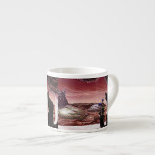 A Whole New World - Sci-Fi - Cat on Mars Espresso Cup