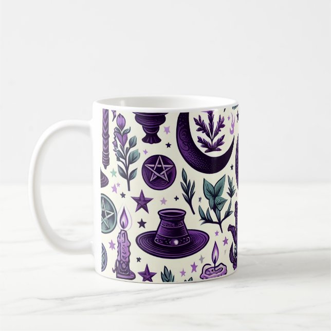 A Wiccan Pattern 1 Coffee Mug (Left)