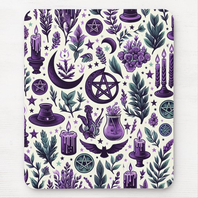 A Wiccan Pattern 1 Mouse Mat (Front)