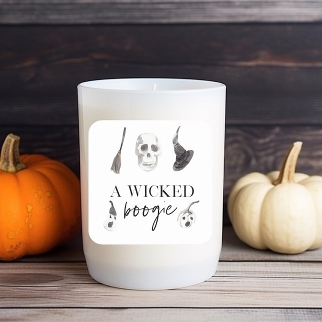 A Wicked Boogie | Happy Halloween Square Sticker (Creator Uploaded)